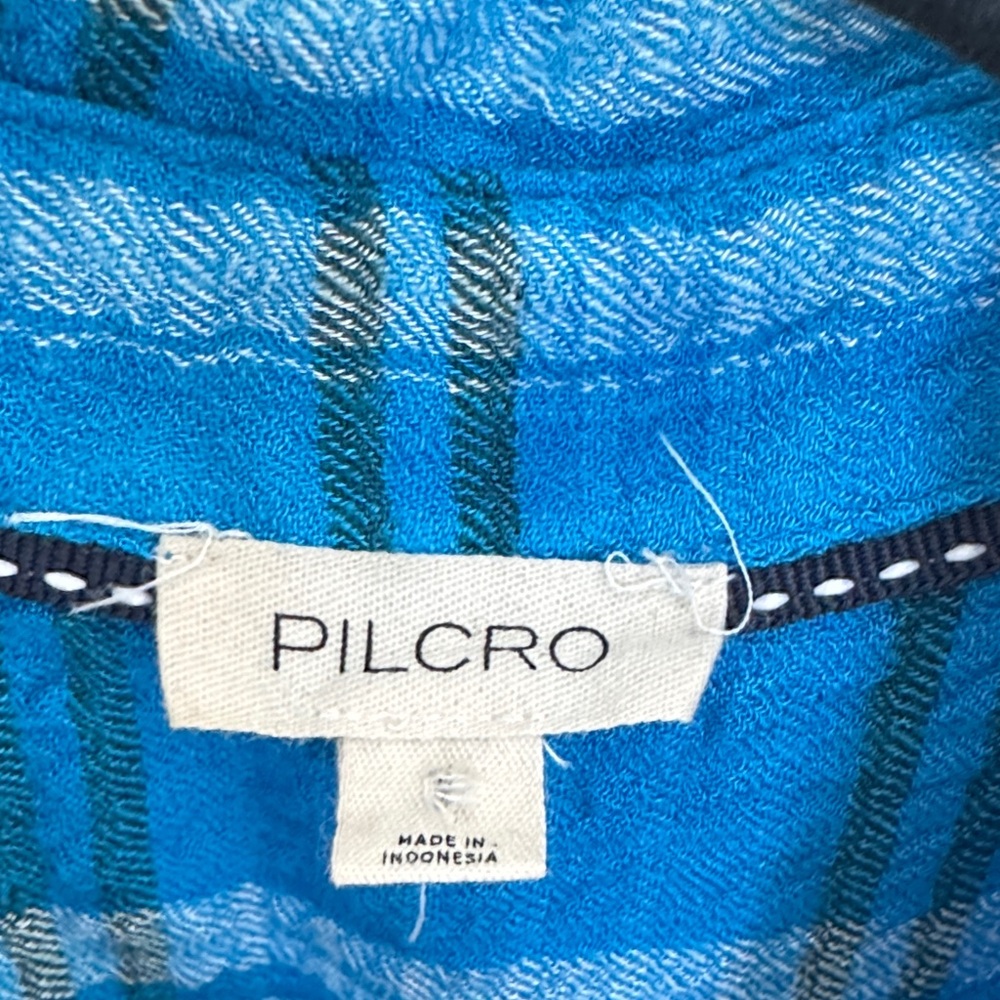 Pilcro Blue Plaid Button Down Shirt - Picture 3 of 3